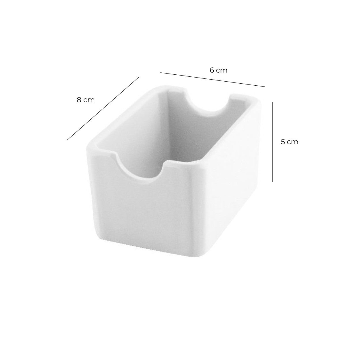 Porta Sachet Porcelana 8x6x5 Cm Linea Tower