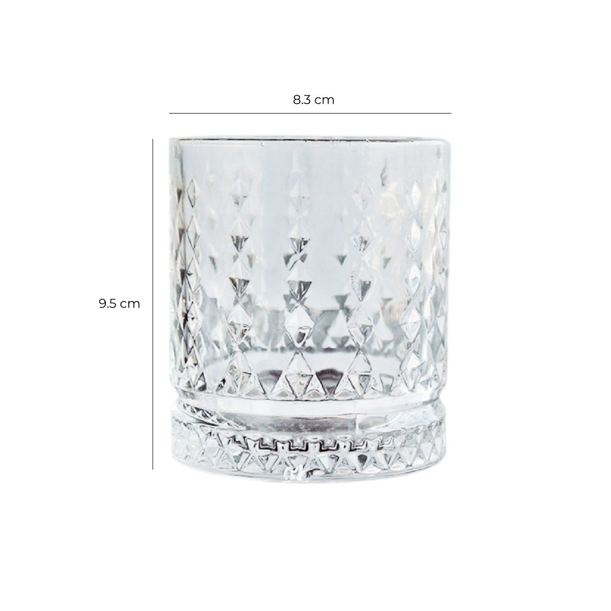 Set 6 Vasos Whisky Dots 370 Cc