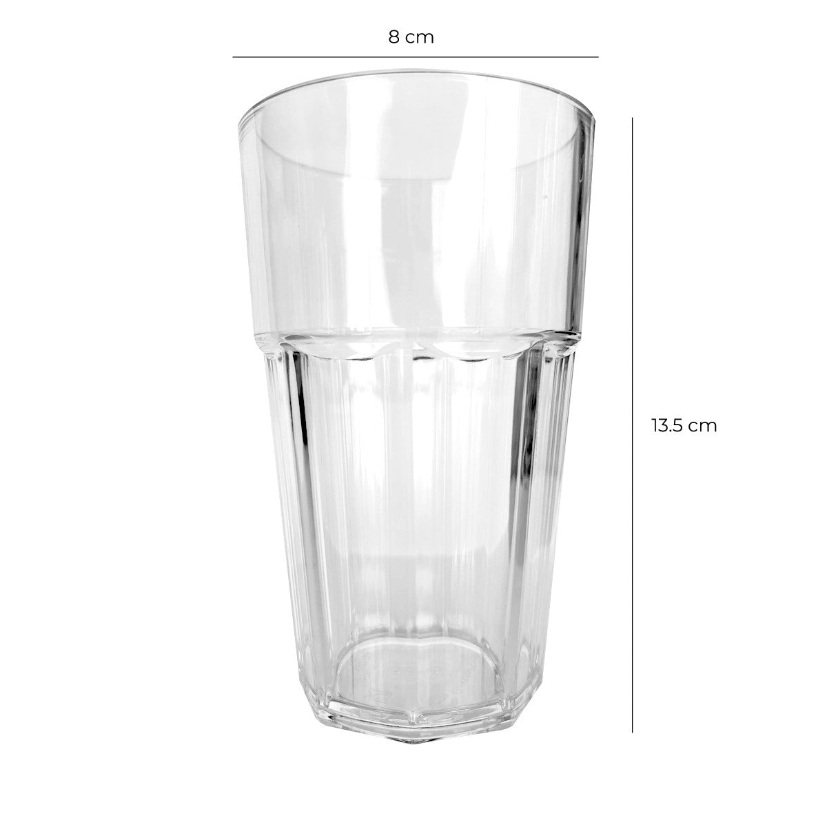 Vaso Policarbonato Transparente 400 Ml Linea Casablanca
