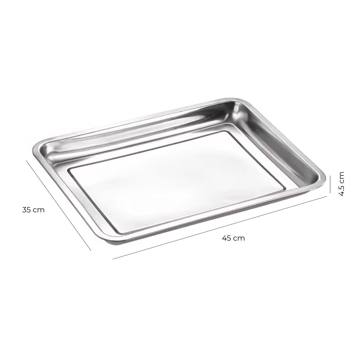 Azafate Acero Inoxidable 45x35x4.5 Cm