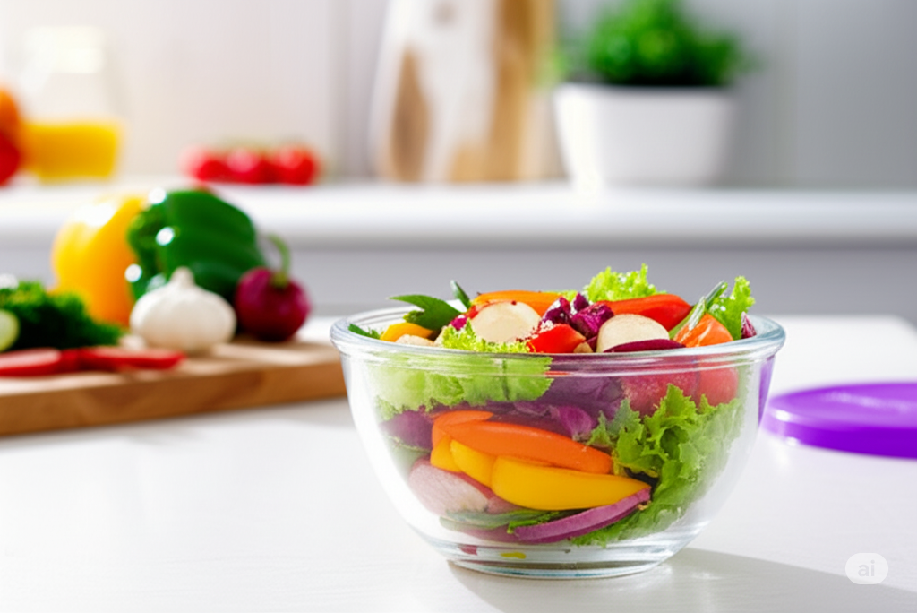 Bowl Vidrio Con Tapa 500 Ml