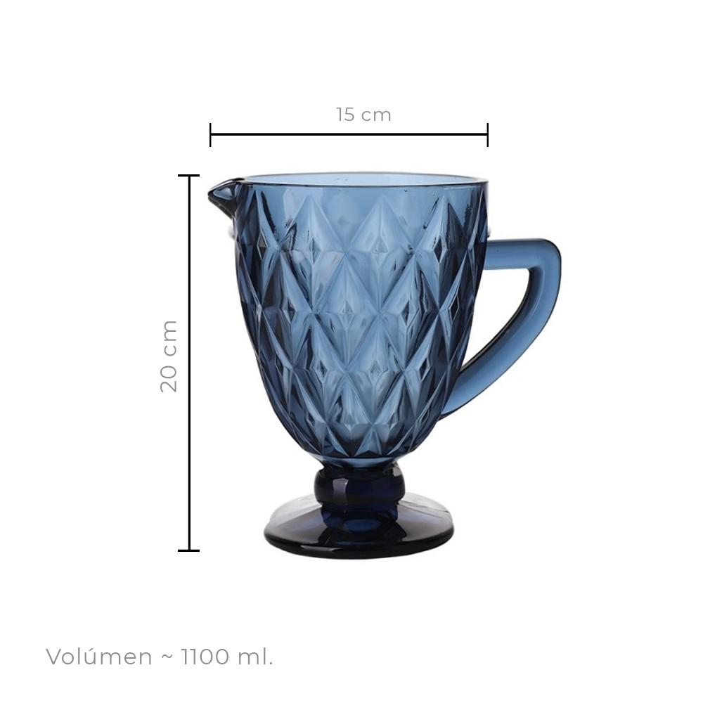 Jarro Vidrio 1100 Ml Azul Línea Navy