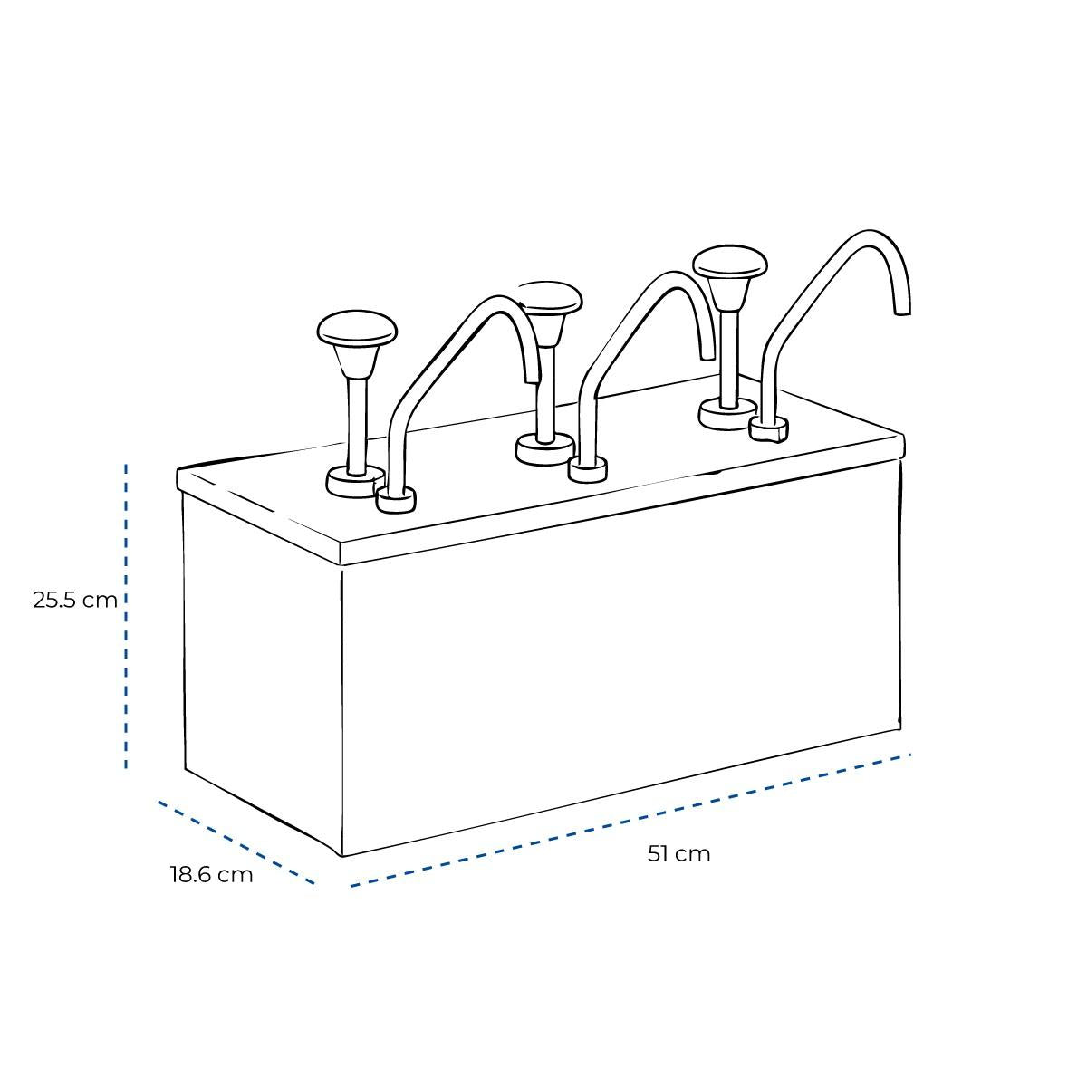 Dispensador De Salsas 3 Bombas Modelo SD-3P Volter