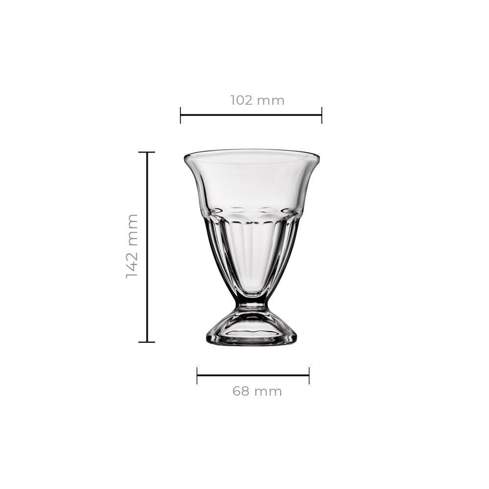 Set De 6 Copa Vidrio Helado Postre Ice Cream Cup 142 Mm.