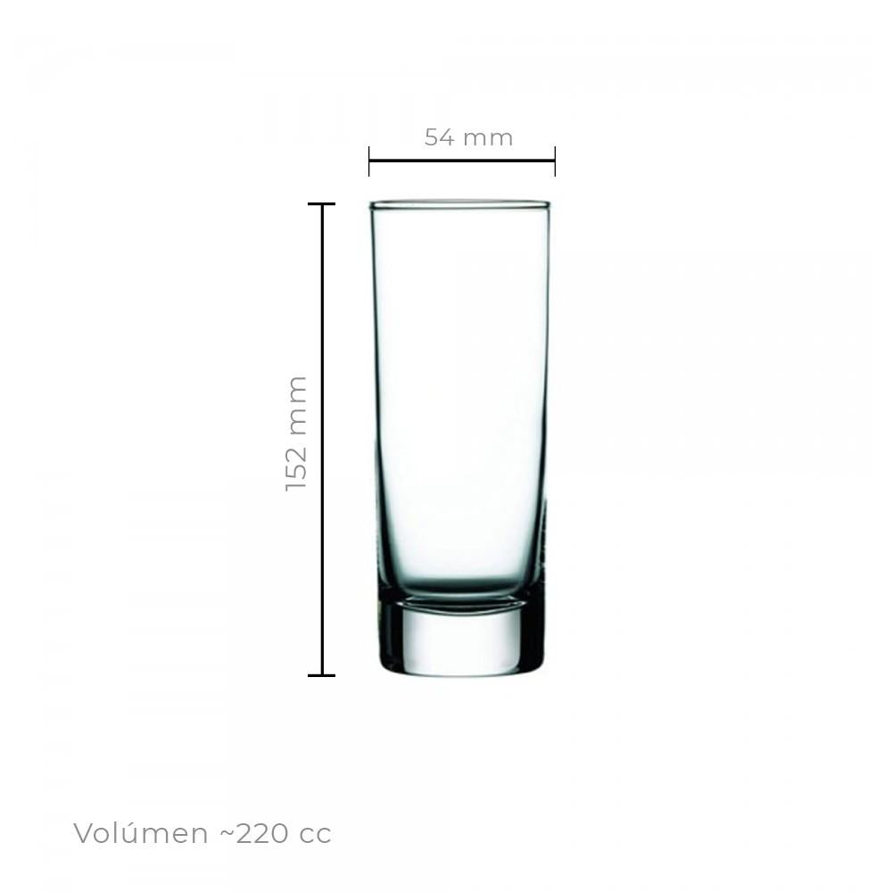 Set De 6 Vaso Desayuno 200 Cc. Linea Side