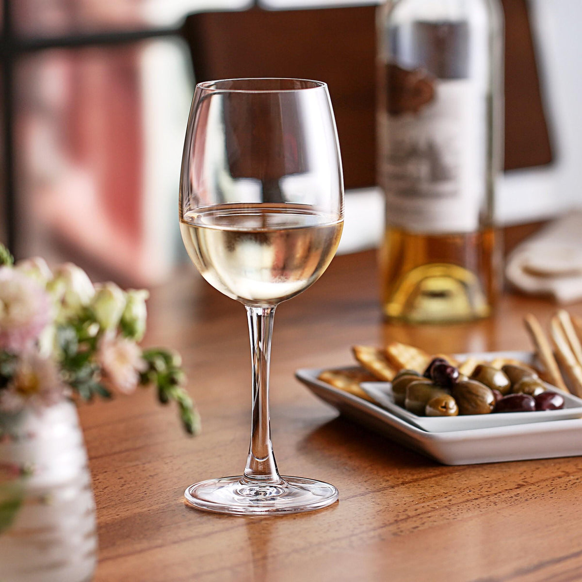 Set De 6 Copa Vidrio Templado Vino Blanco Cristal 350 Cc. Lí