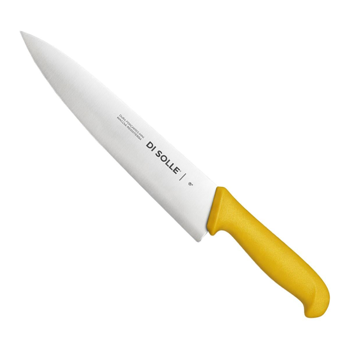 Cuchillo Medio Golpe 25 Cm Mango Amarillo Línea Durafio