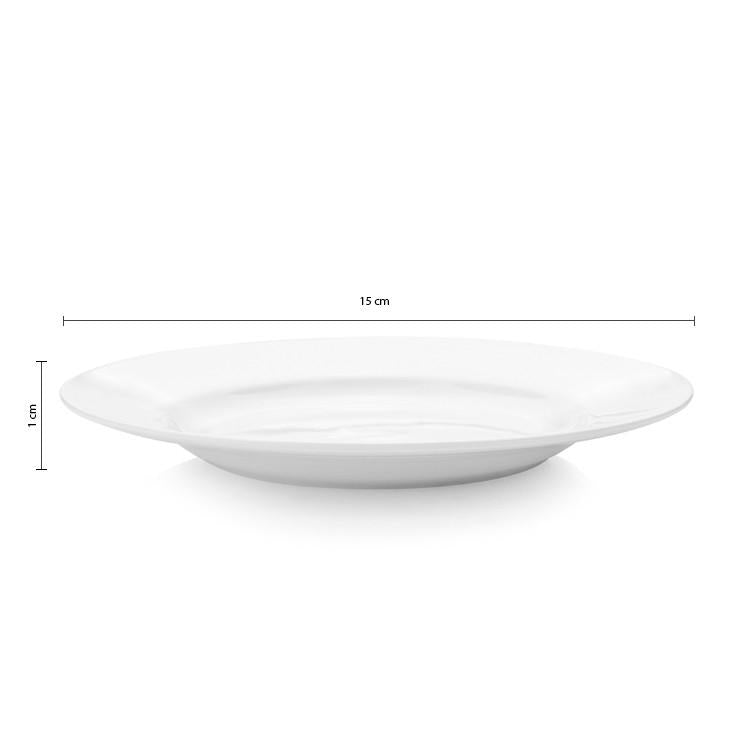 Set De 12 Plato Borde Grueso Linea Tower 16 Cm
