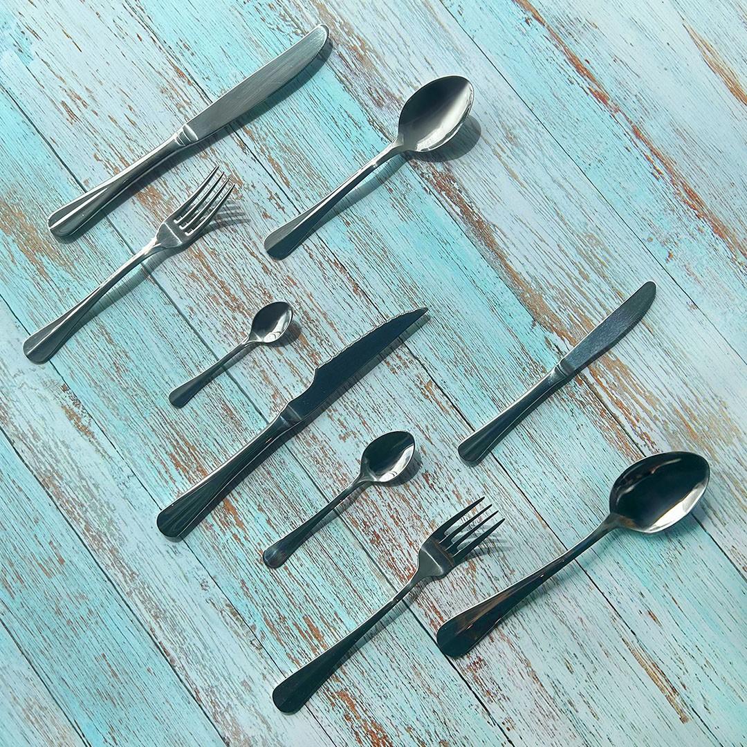 Pack De 12 Cuchillos De Mesa Linea Baguette 25 Mm.