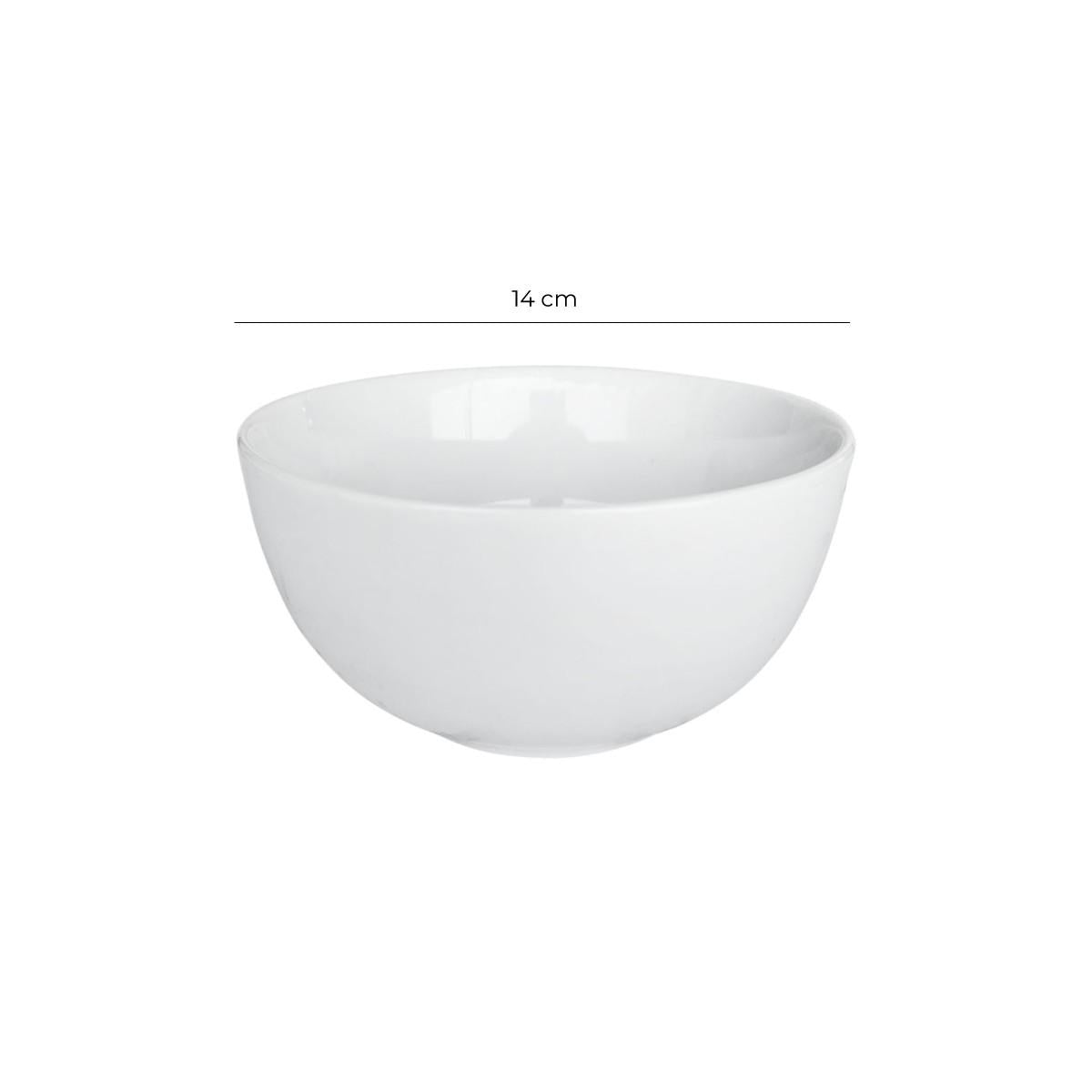 Set de 6 Bowl Pocillo Alto Porcelana 14 Cm Línea Padua