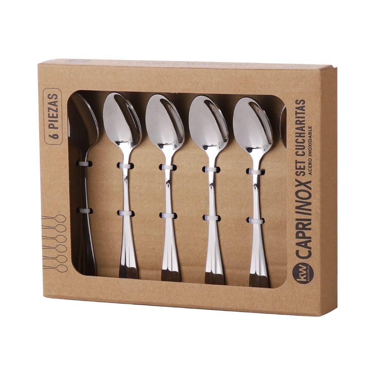 Set De Cucharitas 6 Piezas Capri Acero Inoxidable