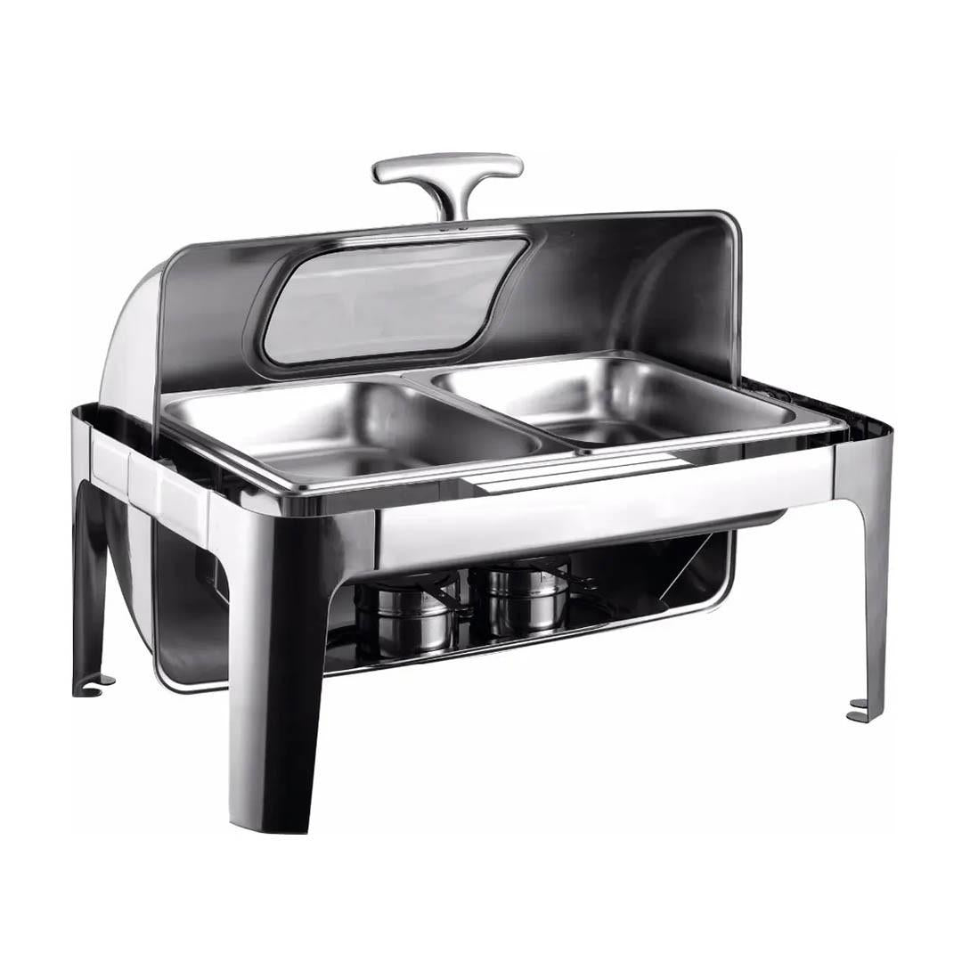 Chafing Dish Tapa Roll Top GN 1/1 Con Ventana