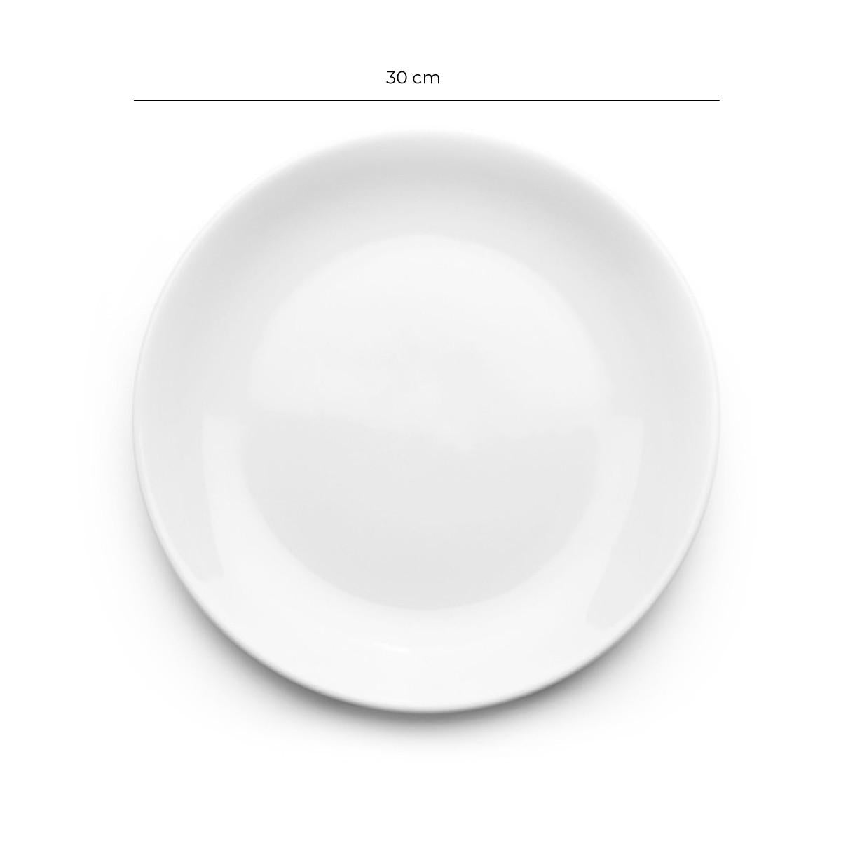 Set de 6 Platos Porcelana Principal 30 Cm Coupe Línea Padua