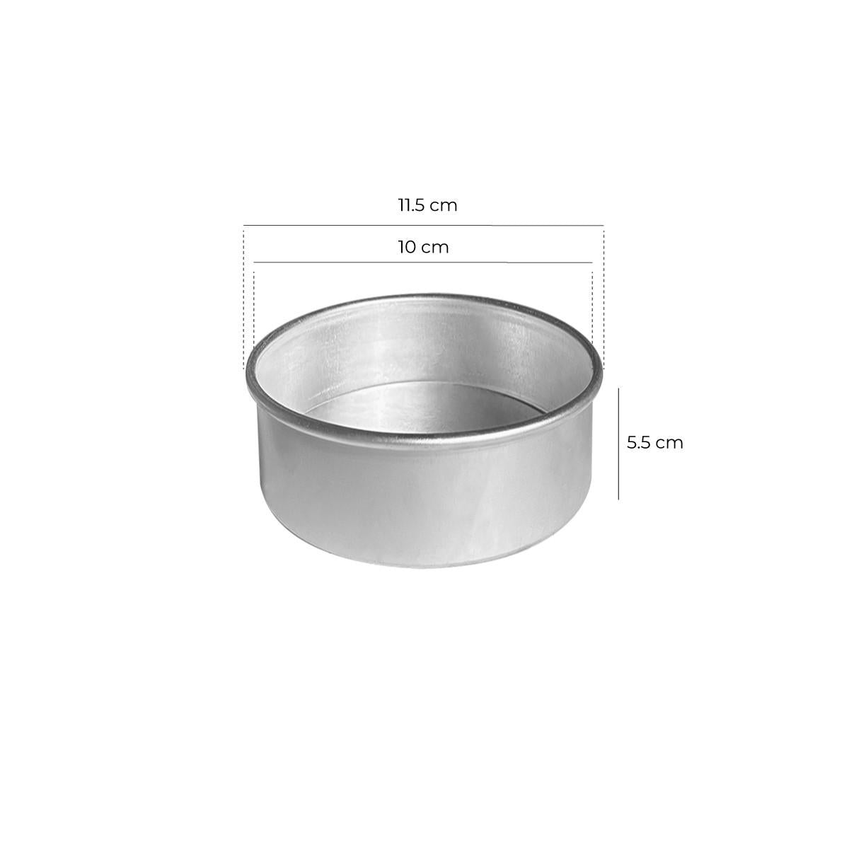Molde De Aluminio Redondo Base Desmontable 10Cm