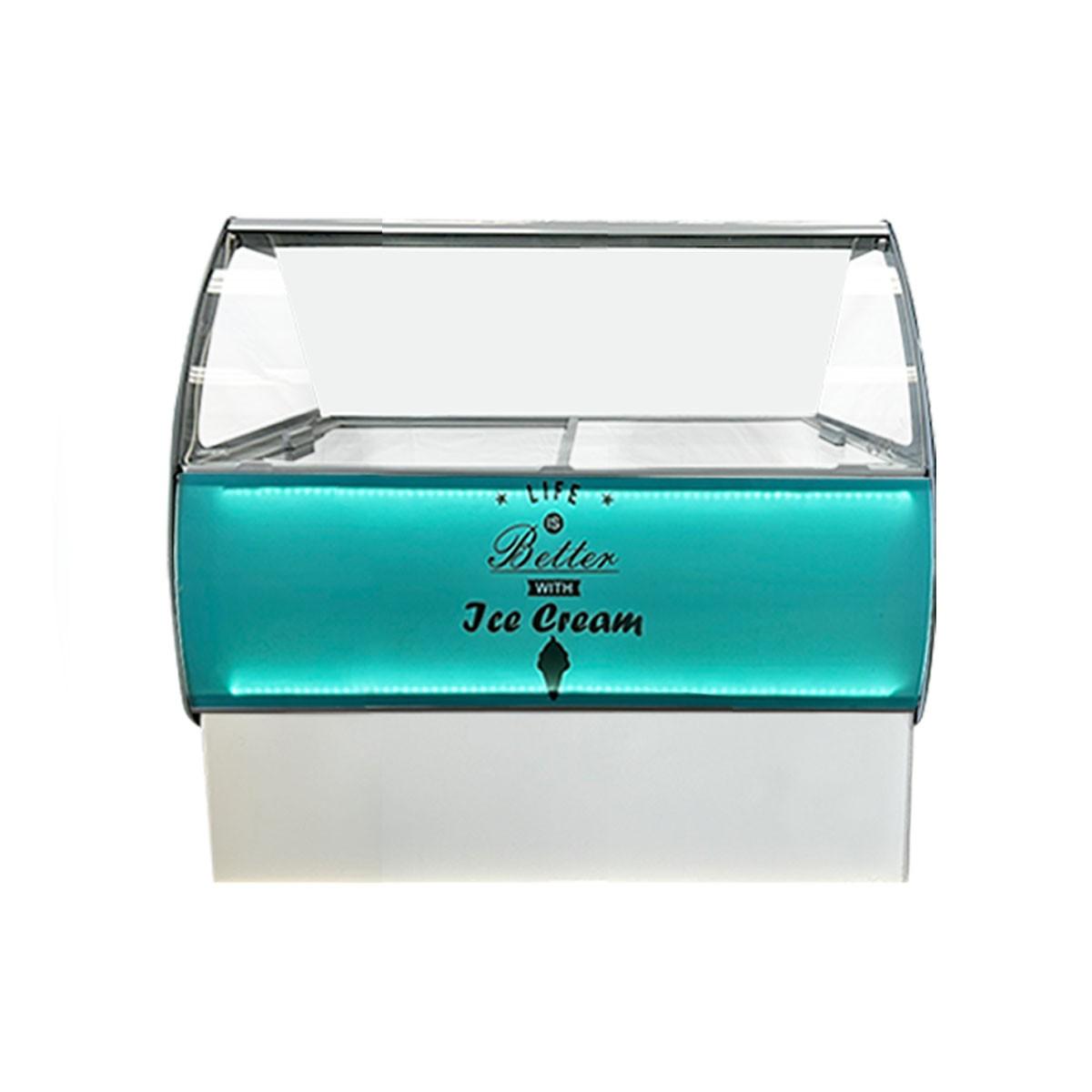 Vitrina De Helados 9 Cubetas Modelo Elegante 36 Crystal
