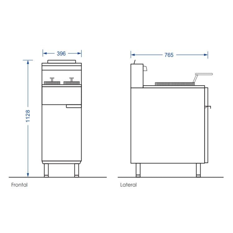 Freidora A Gas 18 Litros Modelo ATFS-40