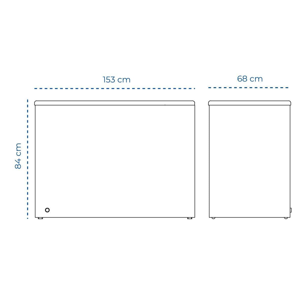 Congeladora Horizontal Puerta De Vidrio 550 Litros Norkalt