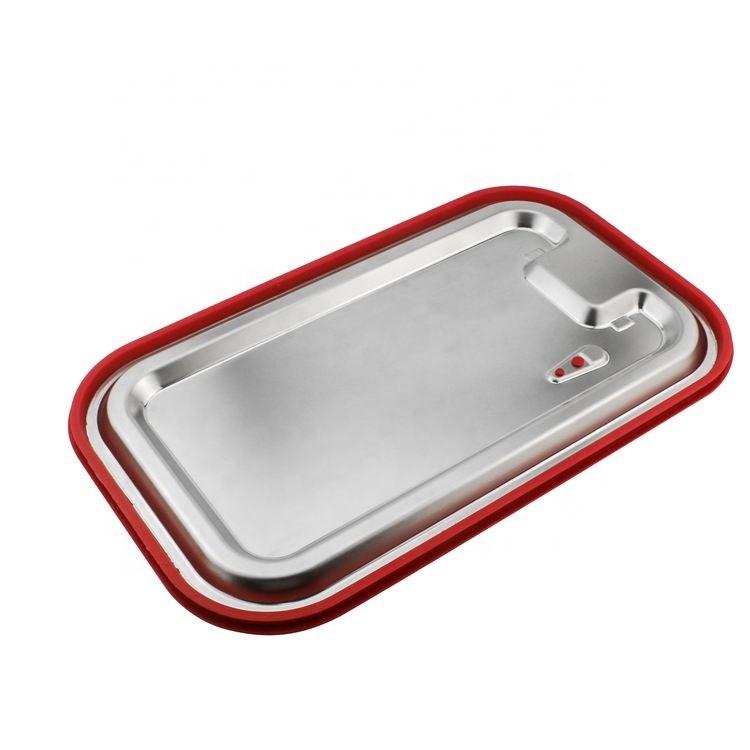 Tapa Contenedor Gastronómico Acero Inoxidable GN 1/1 Silicona Linea Premium