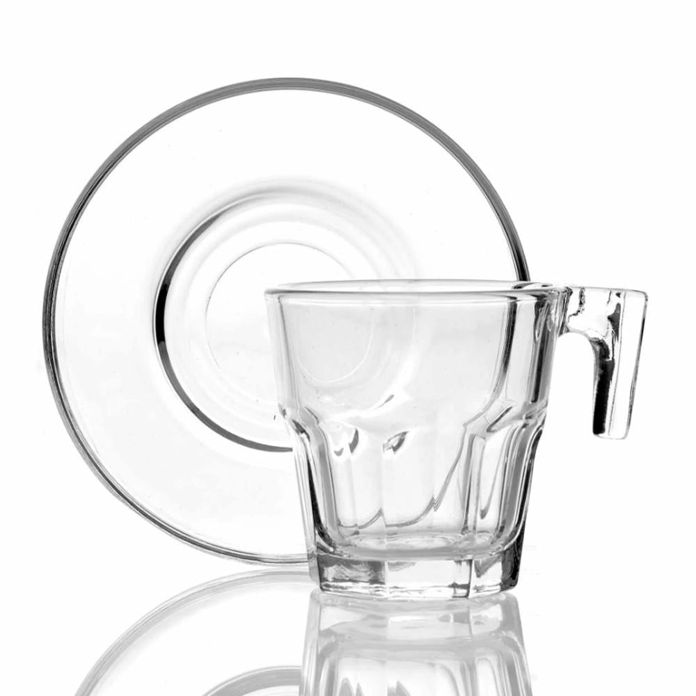 Set De 6 Tazas De Cafe Con Platillo 70 Cc Línea Casablanca