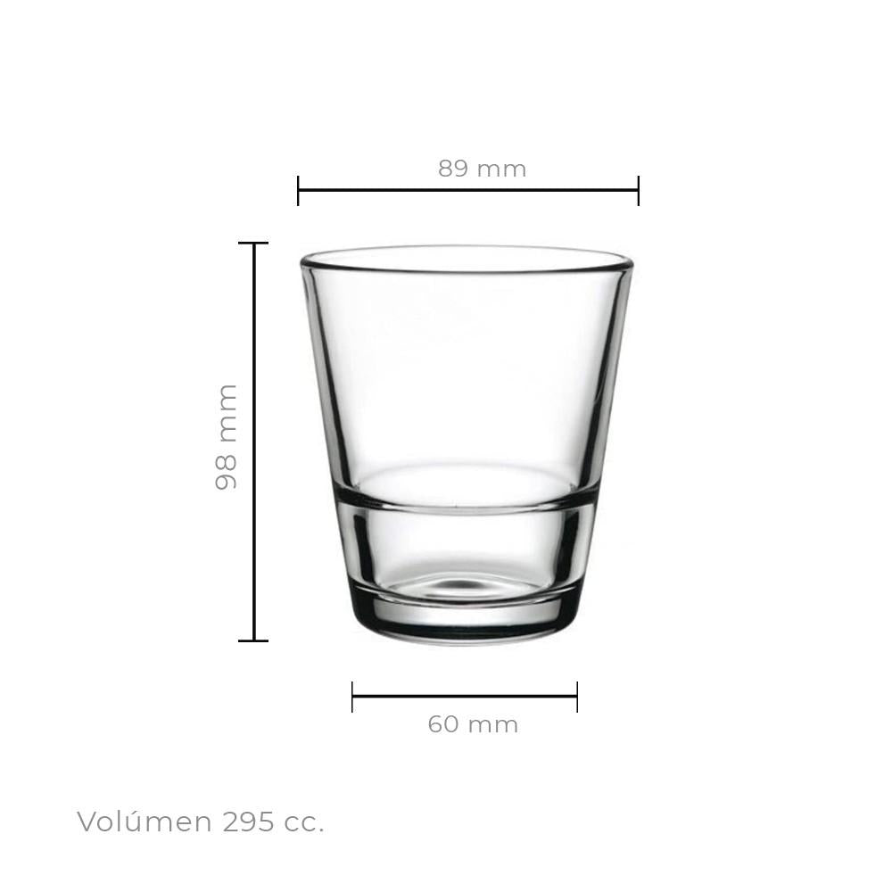 Set De 6 Vaso Whisky Apilable 310 Cc. Linea Grande-s