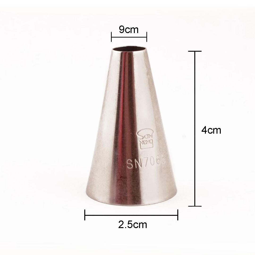 Set De 2 Boquilla Redonda Lisa Inox Ø9xø25x40mm