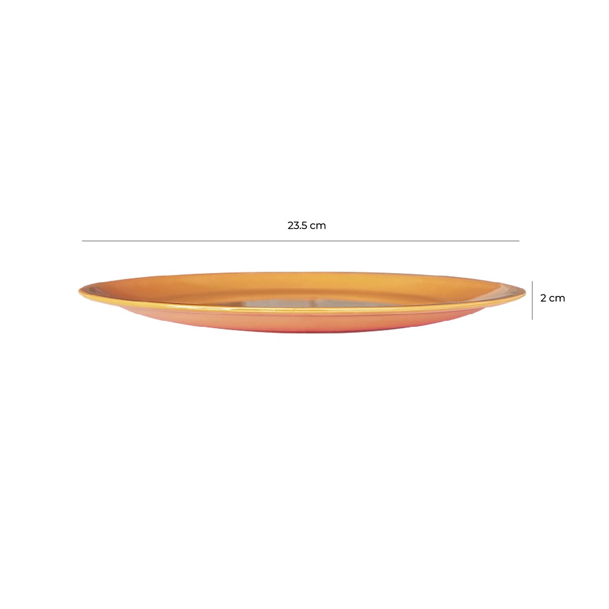 Plato De Policarbonato Amarillo 23.5 Cm