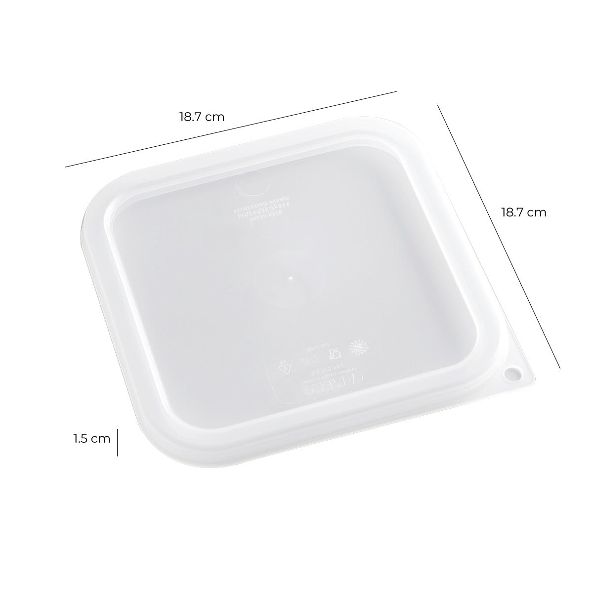 Tapa Transparente Para Recipiente Polipropileno 1.9 Y 3.8 Litros