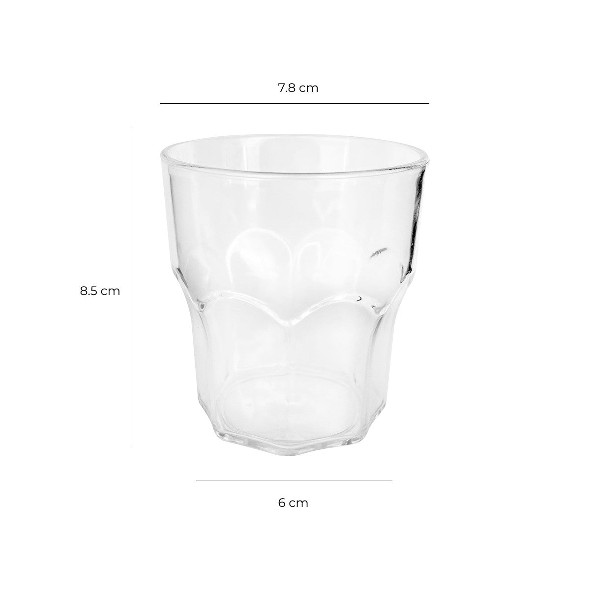 Vaso Whisky 280 cc Transparente Policarbonato Irrompible