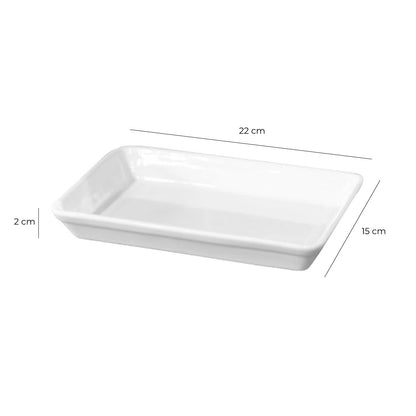 Bandejin Rectangular Porcelana 22x15Cm Linea Tower