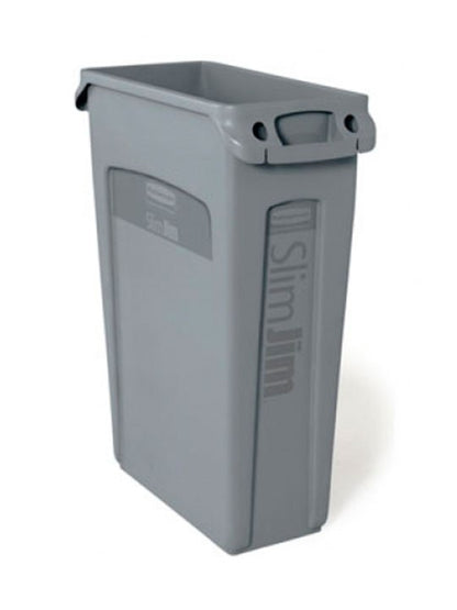 Basurero Slim Jim Gris Ventilado 87 Litros