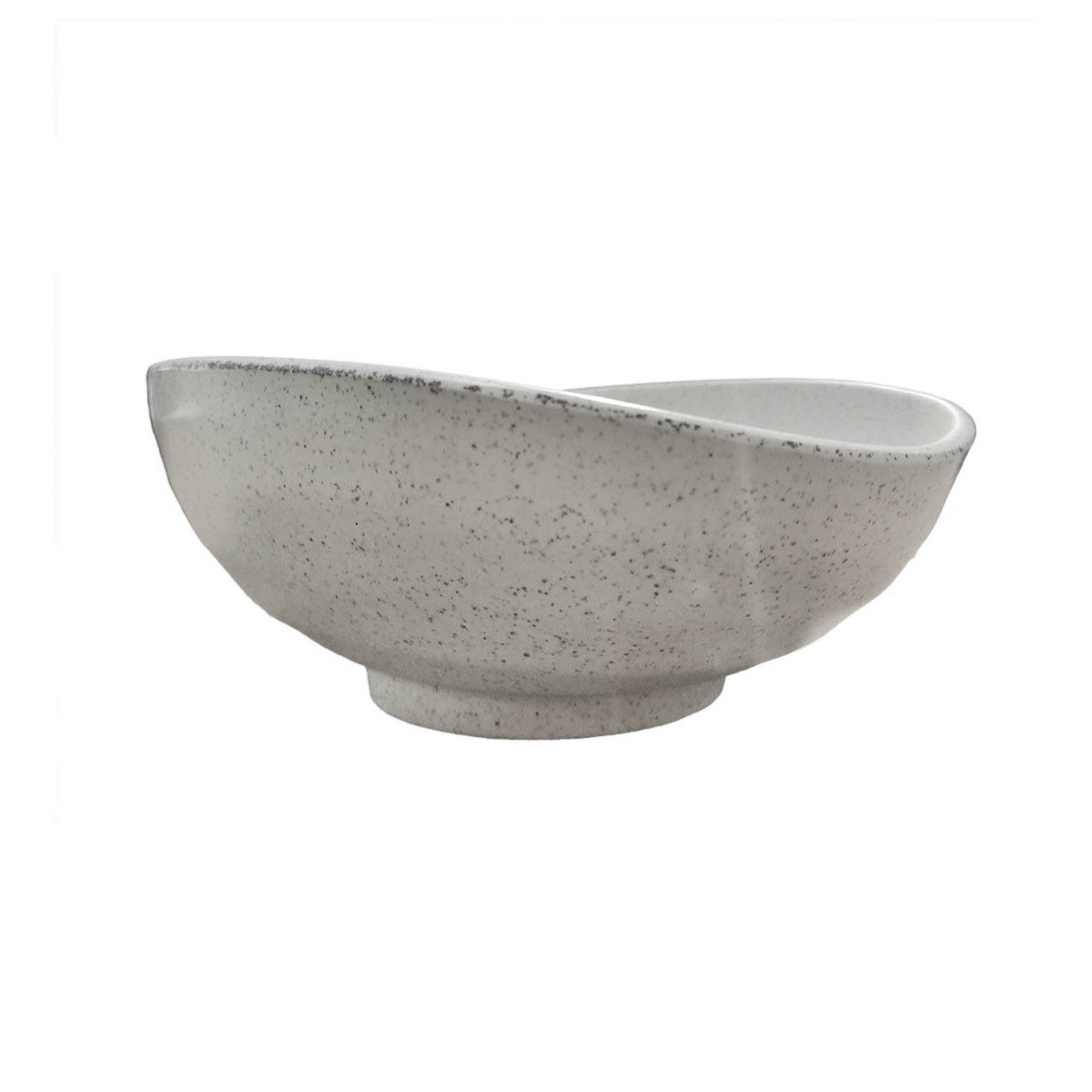 Bowl Ovalado Melamina Granito Blanco 900 Ml