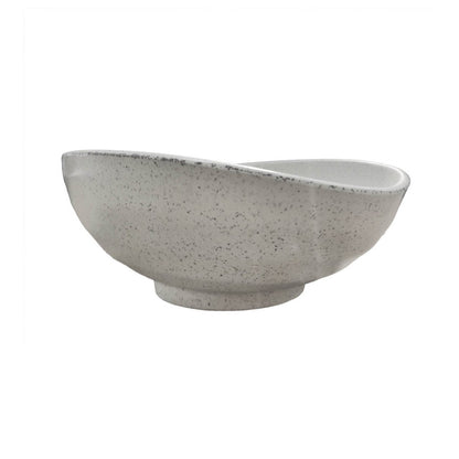 Bowl Ovalado Melamina Granito Blanco 900 Ml