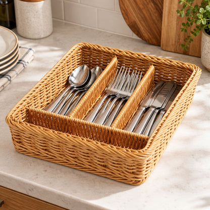 Canasto Rattan Heavy Duty 36X25X7.5 Cm