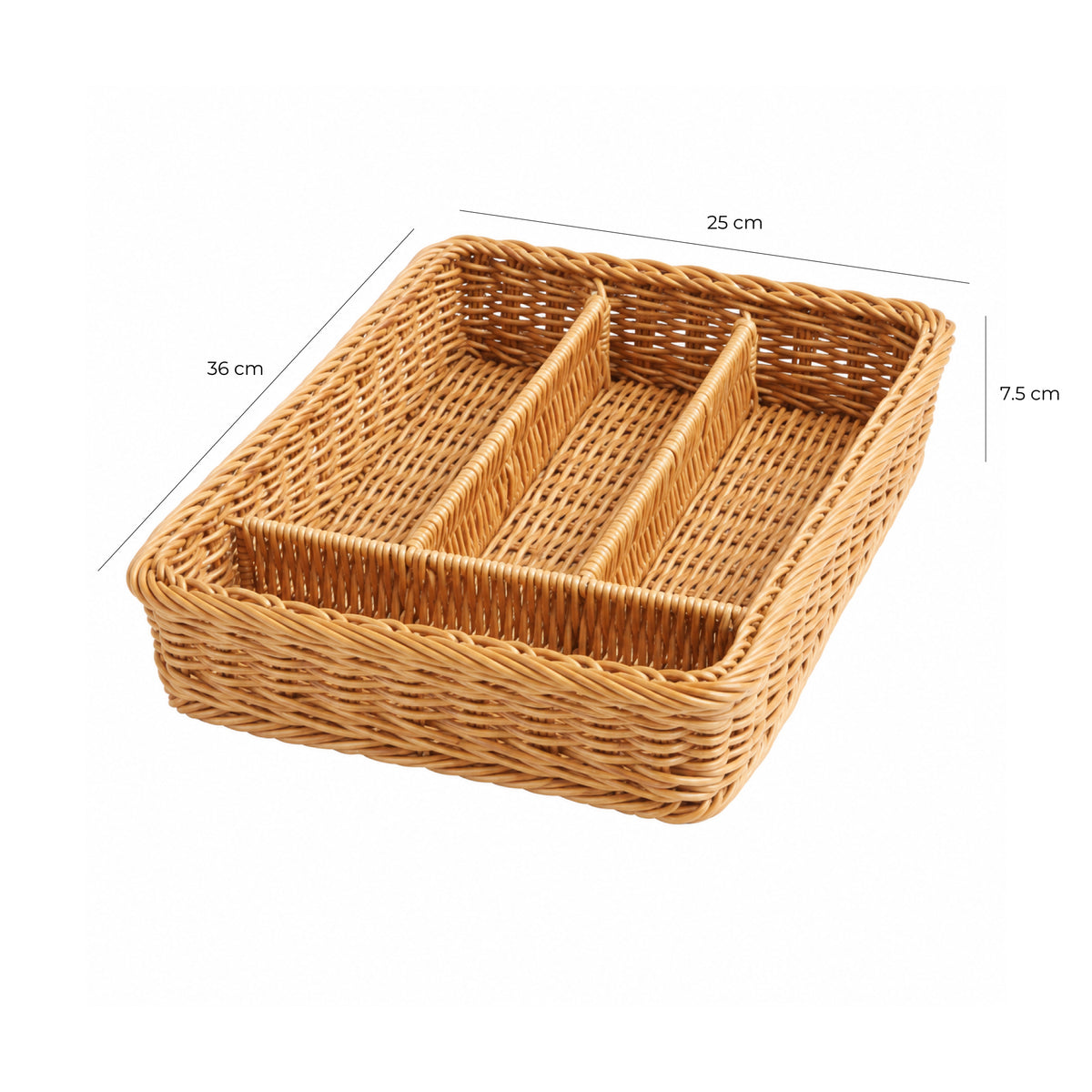 Canasto Rattan Heavy Duty 36X25X7.5 Cm