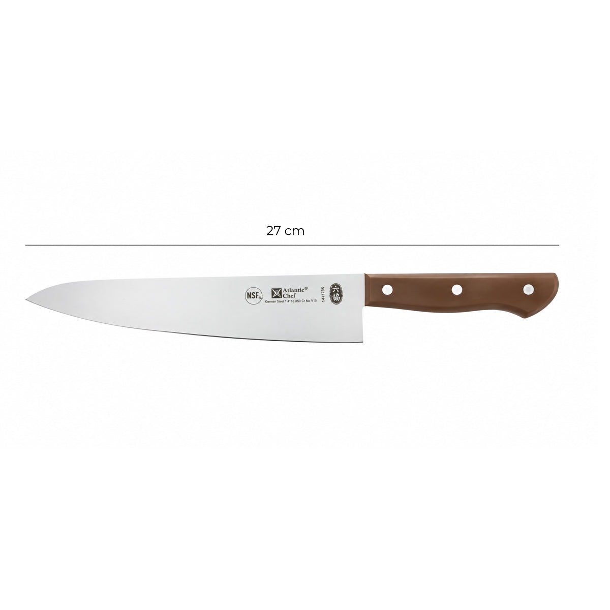 Cuchillo Chef Monoblock Premium 27 Cm. Cafe