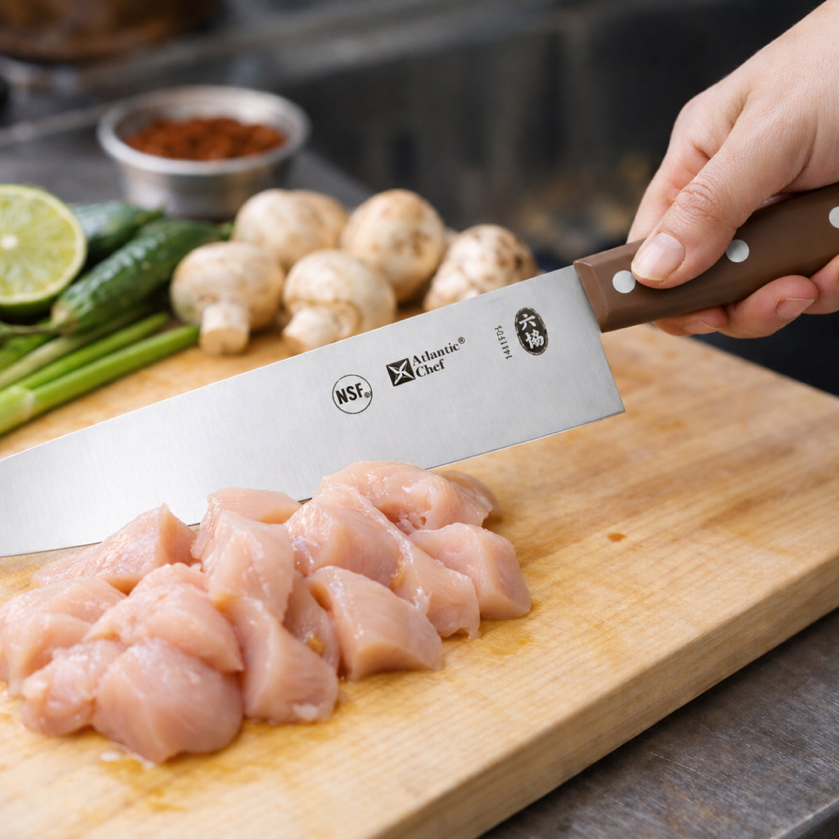 Cuchillo Chef Monoblock Premium 27 Cm. Cafe