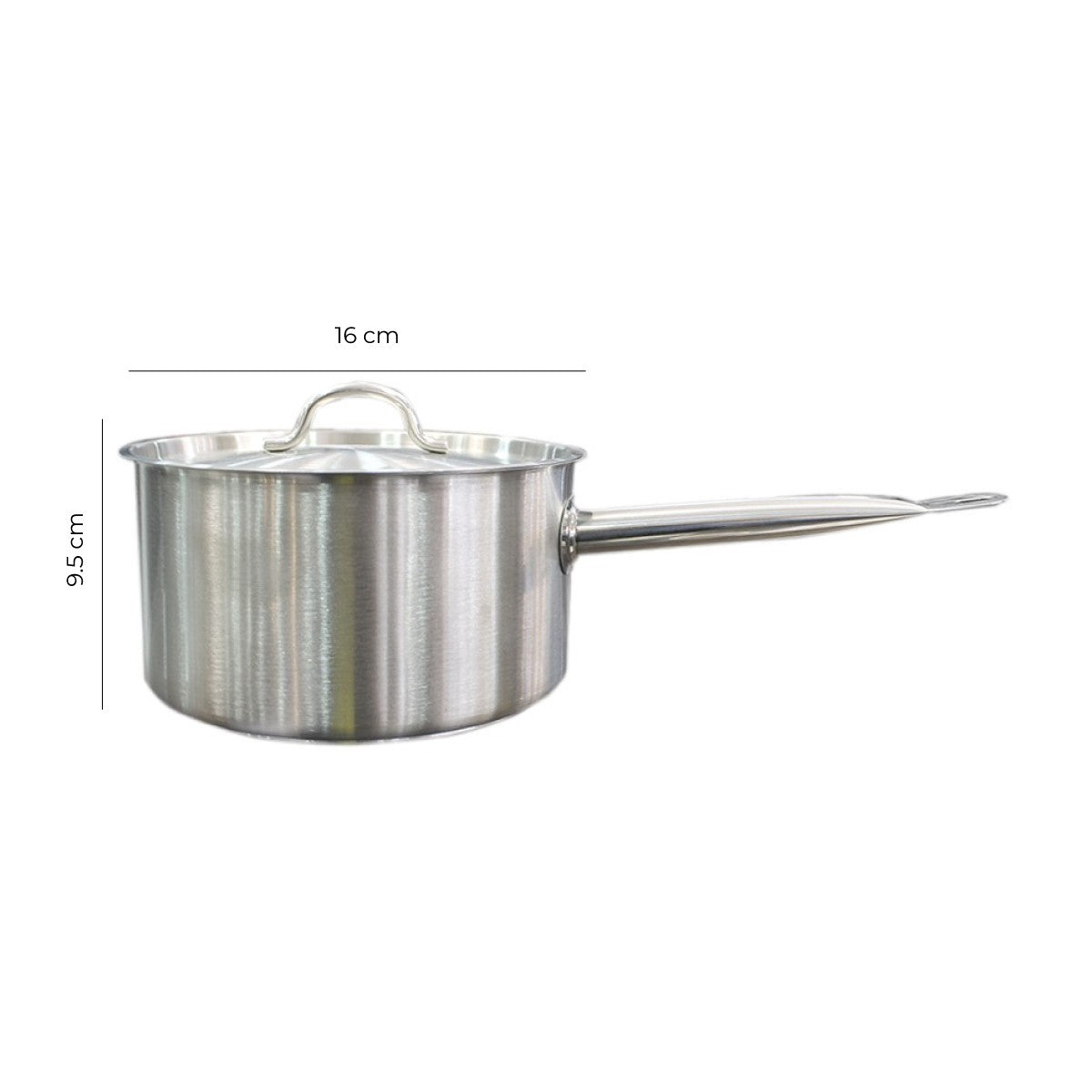 Cazo Alto Acero Inoxidable Con Tapa Y Fondo Difusor 2 Litros