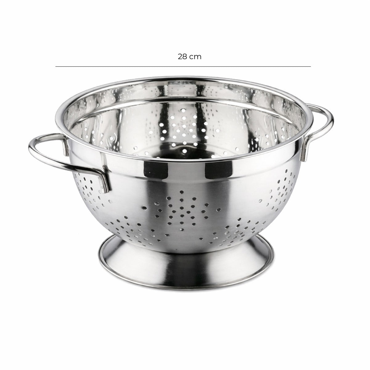 Colador Aleman Con Pedestal Acero Inoxidable 28 Cm