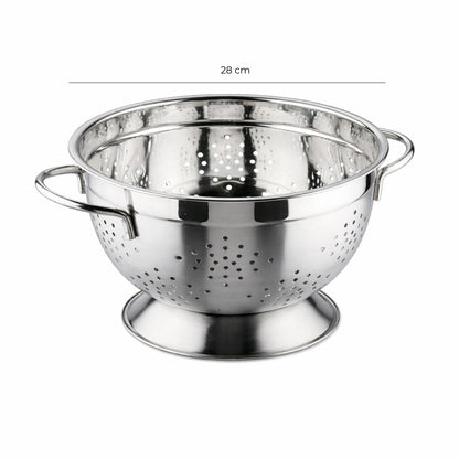 Colador Aleman Con Pedestal Acero Inoxidable 28 Cm