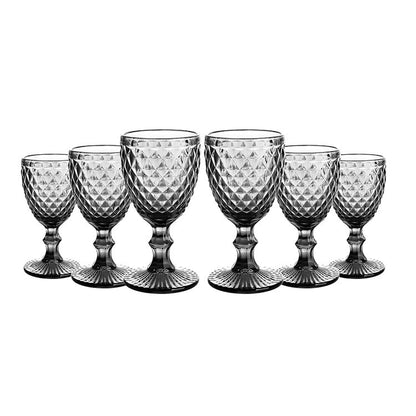 Set 6 Copas Vidrio 324 Ml Gris Imahe