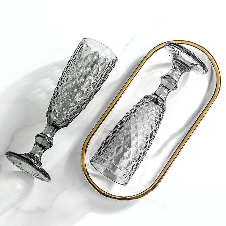 Copa Vidrio Champagne 150 Ml Gris Línea Smooky