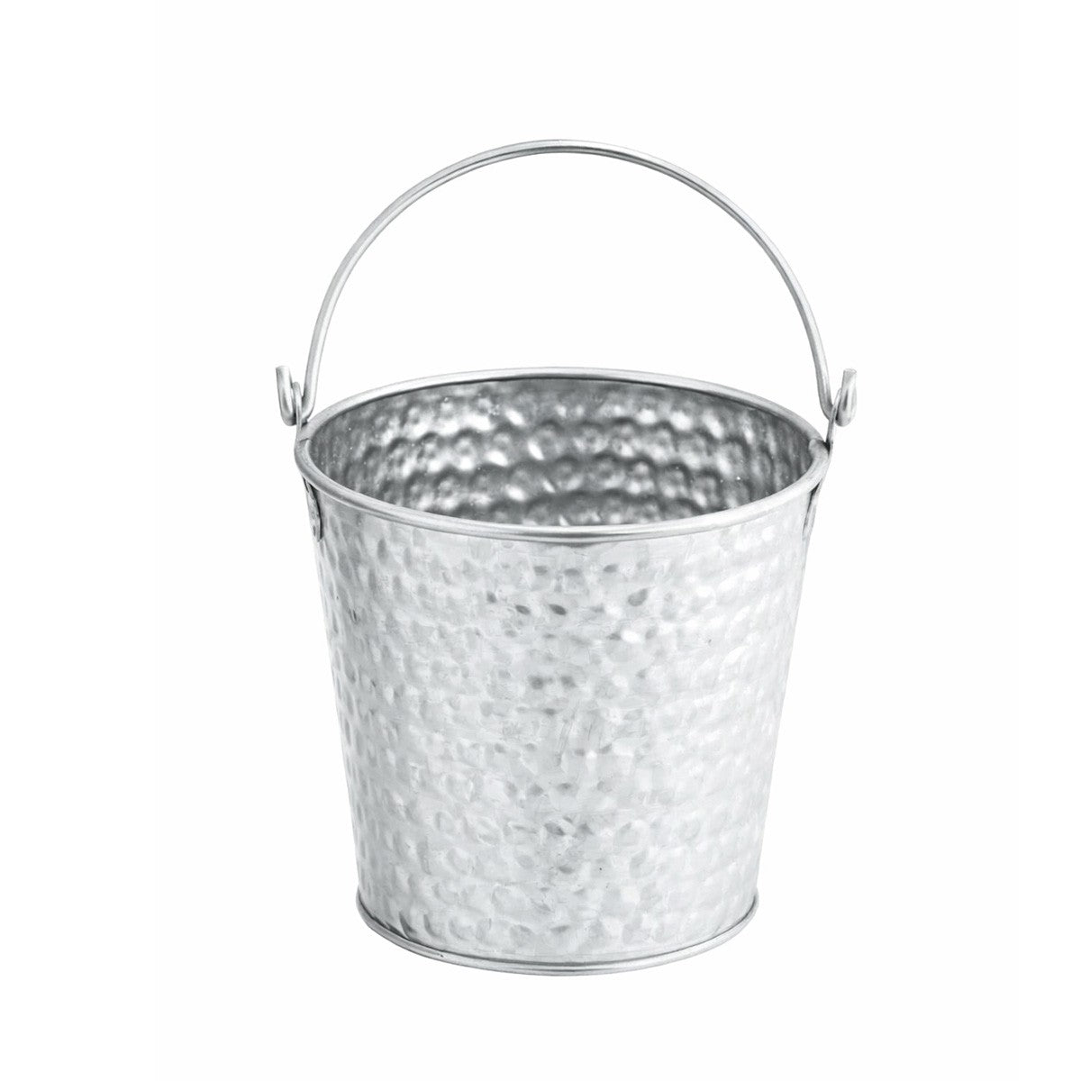 Cubo Redondo 10 X 9 Cm Con Asa Galvanizado