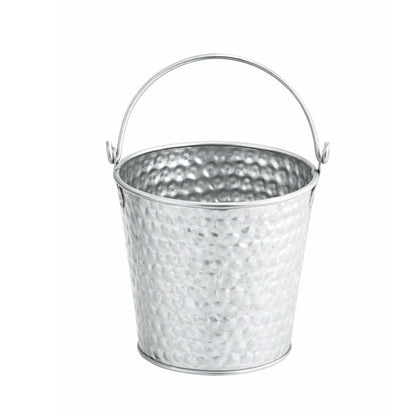 Cubo Redondo 10 X 9 Cm Con Asa Galvanizado
