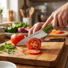Cuchillo Medio Golpe 20 Cm Mango Verde Línea Durafio