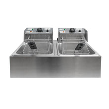 Freidora Eléctrica Sobremesa Doble 16 Litros (2×8 L)