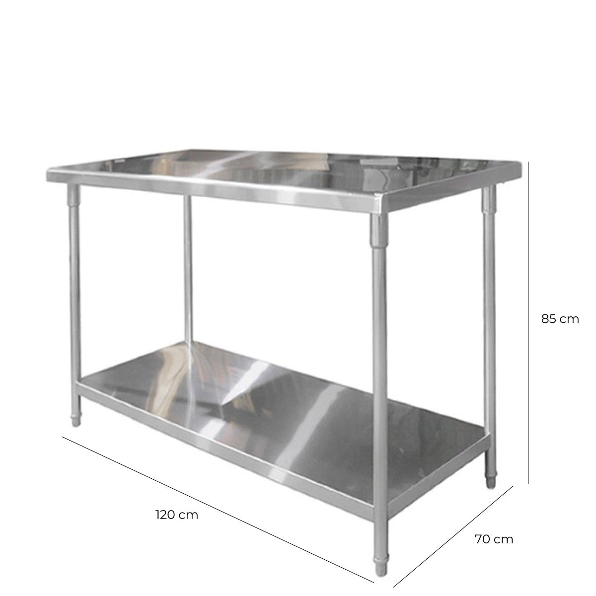 Meson Central Acero Inoxidable 120X70X85 Cm