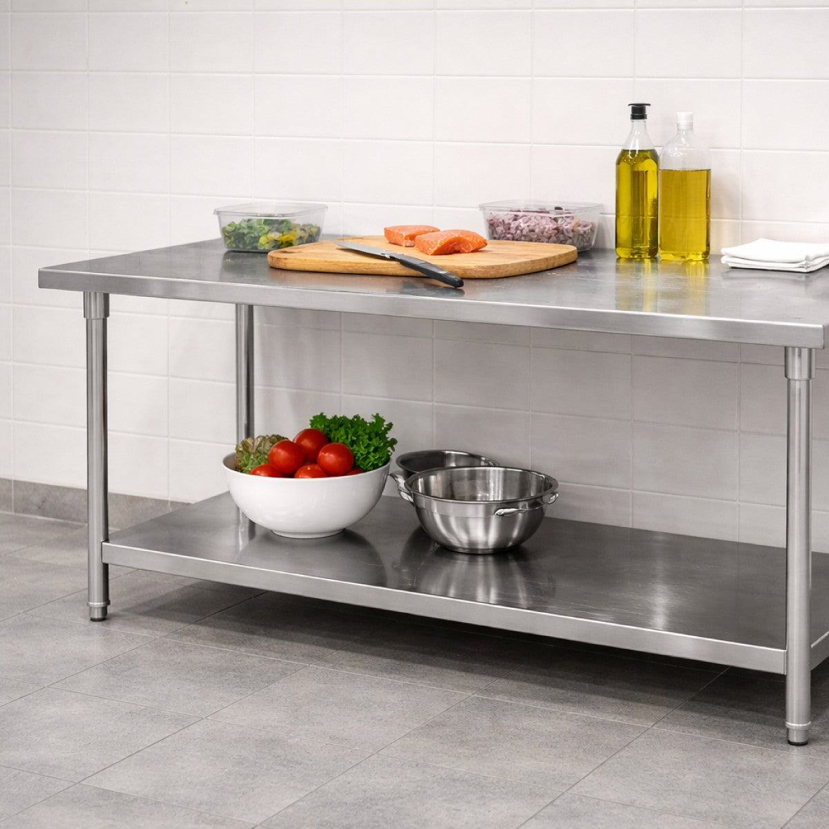 Meson Central Acero Inoxidable 120X70X85 Cm