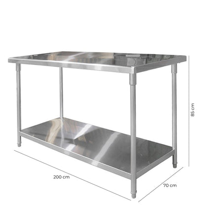 Meson Central Acero Inoxidable 200X70X85 Cm