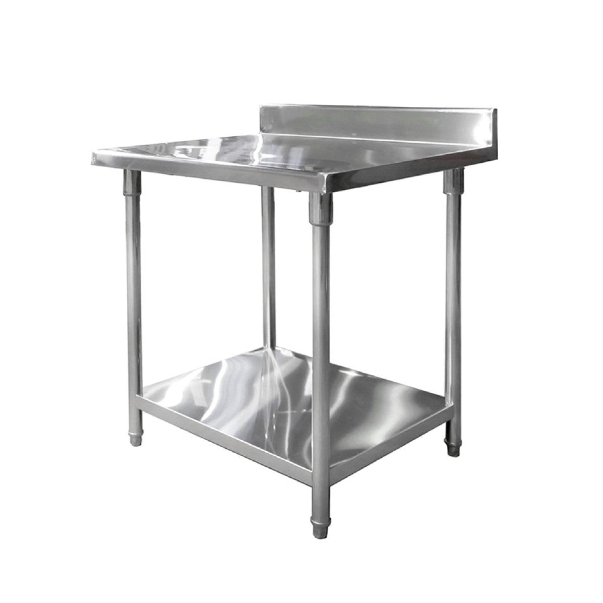 Mesón Con Respaldo Acero Inoxidable 80X70X85 Cm
