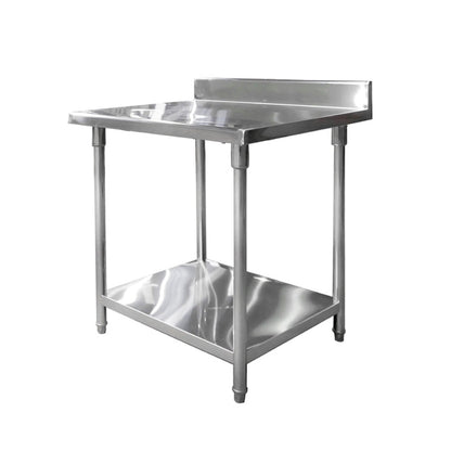 Mesón Con Respaldo Acero Inoxidable 80X70X85 Cm